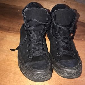 Black high top converse